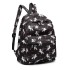 E1401 UN - Miss Lulu Large Backpack Unicorn Print - Black